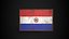 Old Picture Frame With Paraguay Flag - Game Ready PBR Low-poly 3D Model