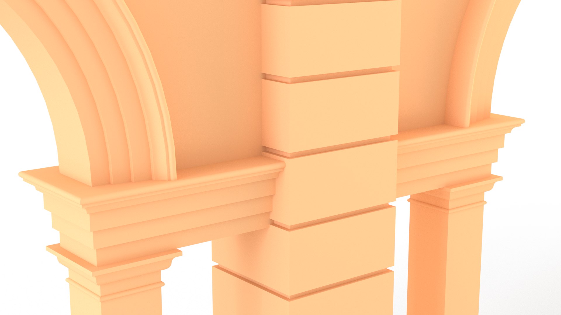 Arch 010-9.5ft Wide Triple 3D Model - TurboSquid 1724359