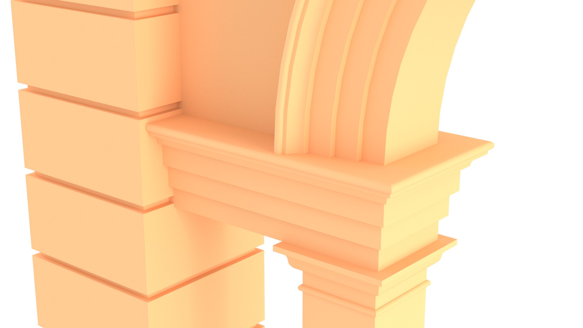 Arch 010-9.5ft Wide Triple 3D Model - TurboSquid 1724359