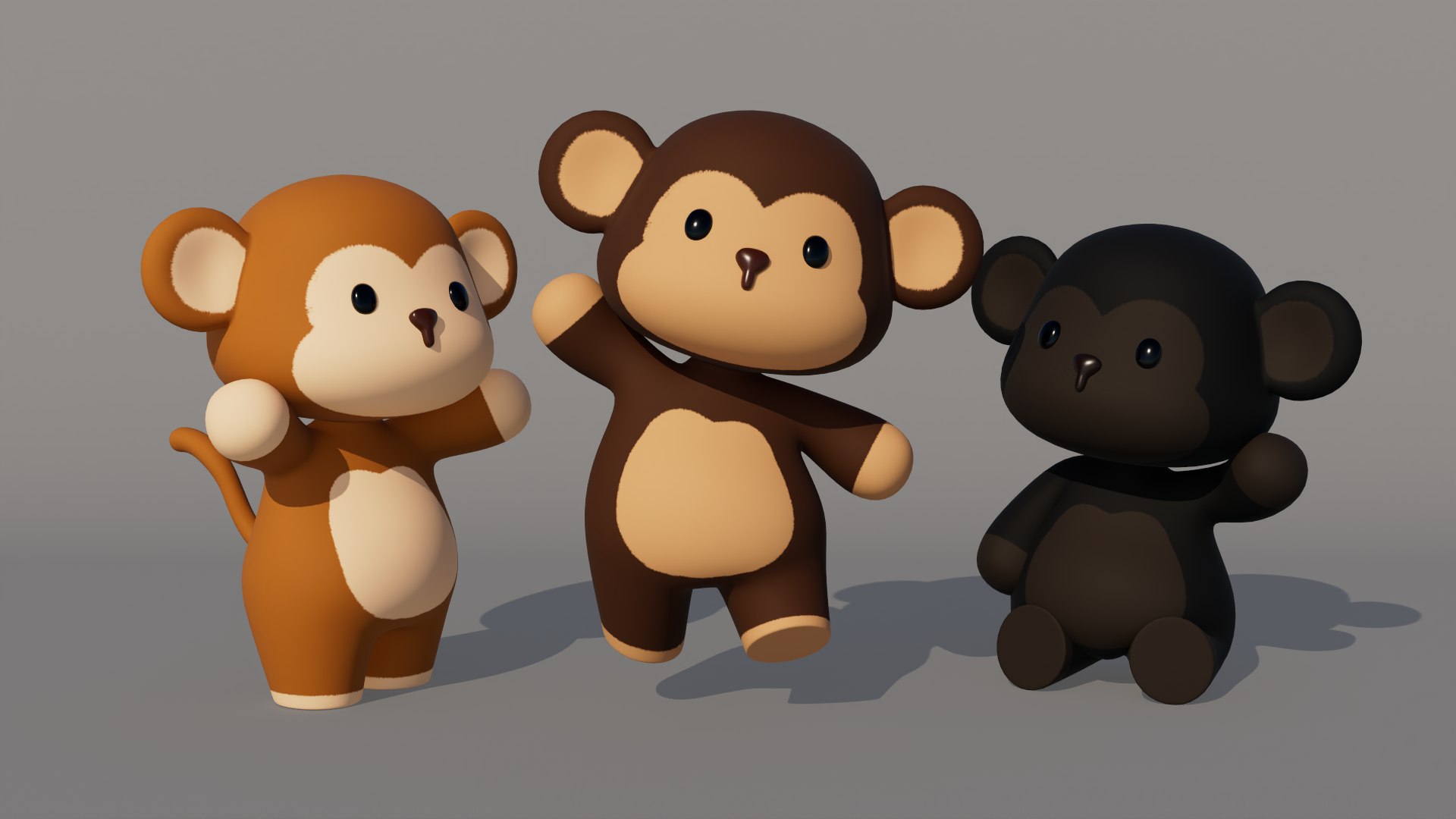 Rigged Cartoon Monkey Model - TurboSquid 2192584