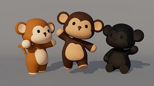 Rigged Cartoon Monkey