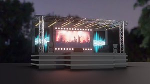 Entertainment  Musical Party Concert Stage Model