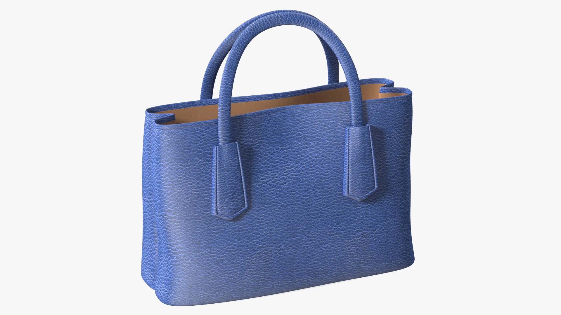 Women Leather Bag Blue 3D model preview