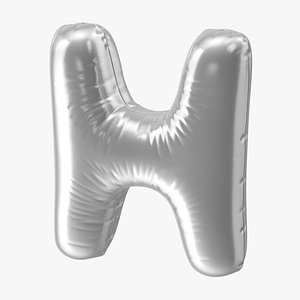 foil balloon letter h 3D