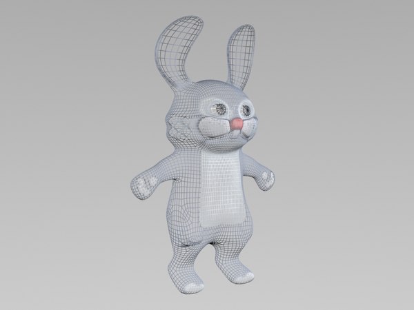 cartoon rabbit hare 3d max