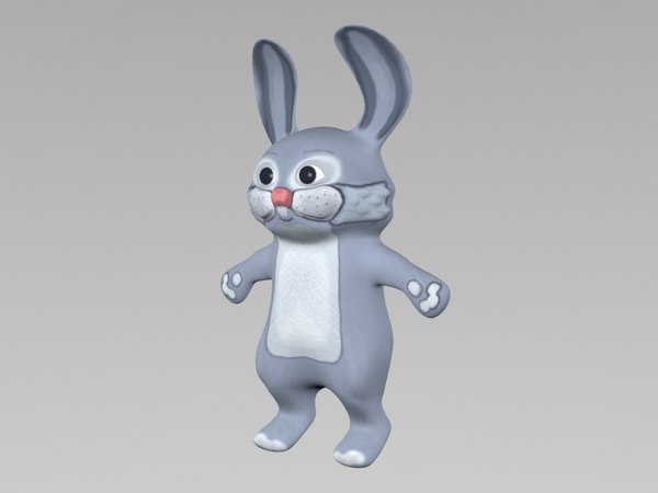 cartoon rabbit hare 3d max