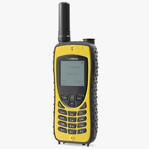 Satellite Phone Iridium Extreme Yellow 3D model