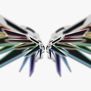 3D Rainbow Wings model