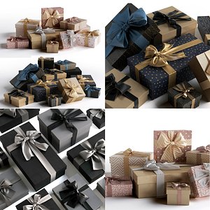 3D Gift Boxes model