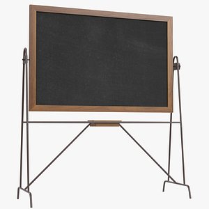 3D Reversible school chalkboard