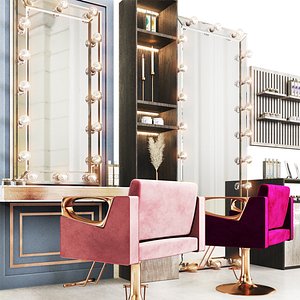 3D Beauty salon barbershop 06 model