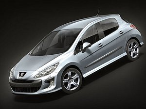 peugeot 308 car 3d model