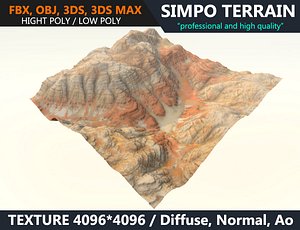 3D realistic terrain polys games