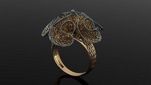 3D model gold ring