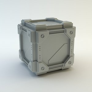 sci-fi cube 3d model