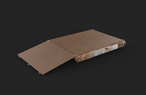 rustic floating dock 3D model 3D model