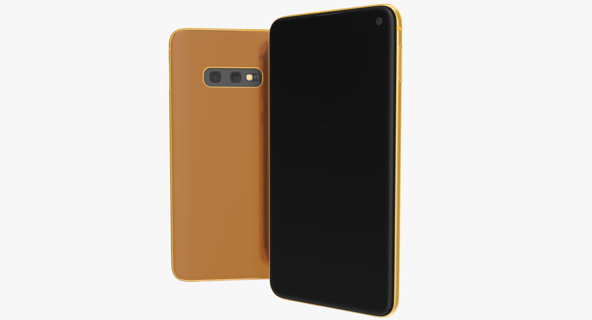 Smartphone Orange Generic 3D model preview