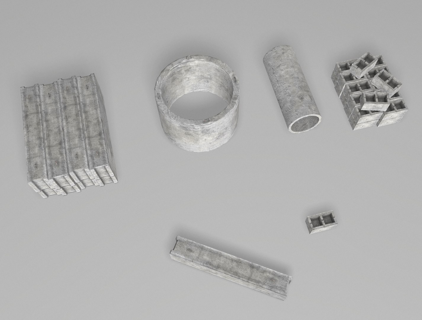 3D Concrete Props Model - TurboSquid 1541247