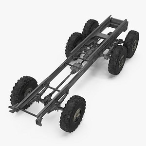 military truck chassis 3D model