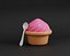 Cupcake with spoon