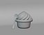 Cupcake with spoon