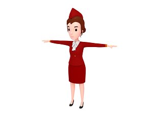 3D girl character cartoon