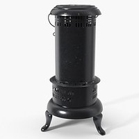 Vintage Kerosene Heater Black