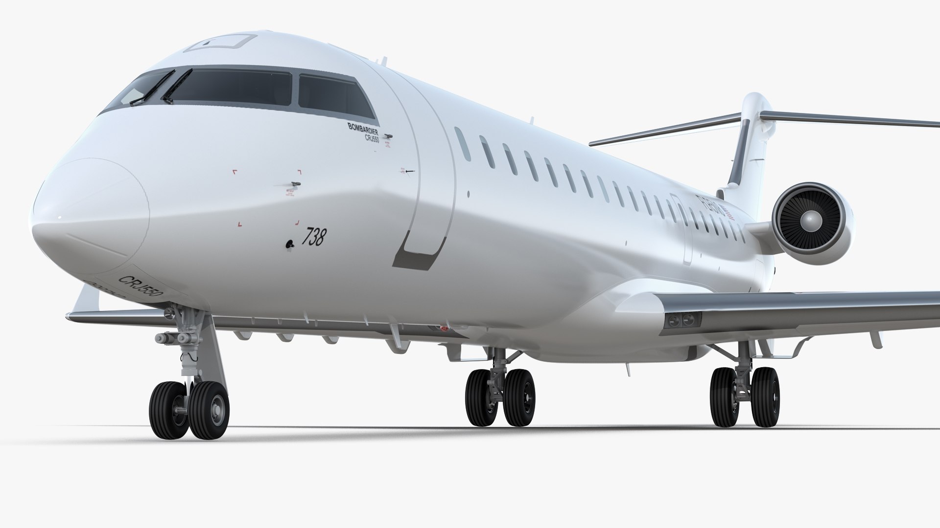 Regional Jet Bombardier CRJ550 3D model preview