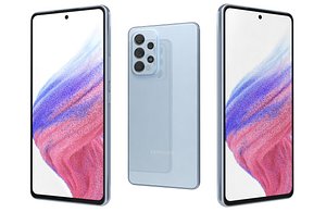 3D model Samsung Galaxy A53 5G Blue Low Poly