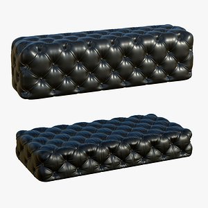 Chesterfield Leather Realistic Sofa 3D model