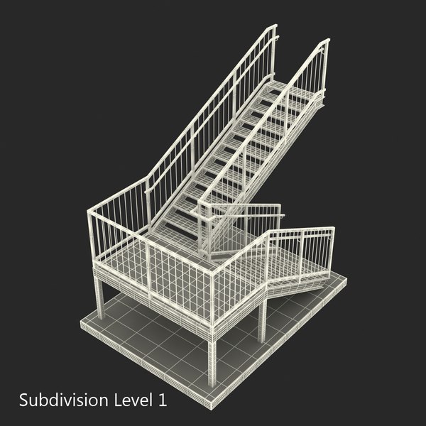 3d stairs modeled build model