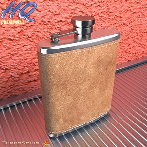 hip flask 04 3d model