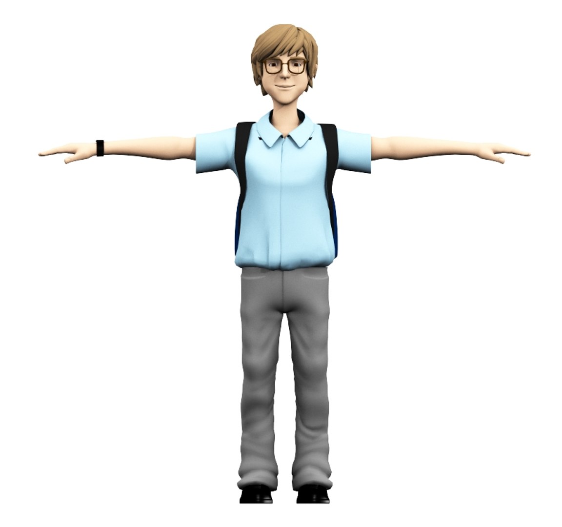 Nerdy Nerd School Kid Model - TurboSquid 1463722