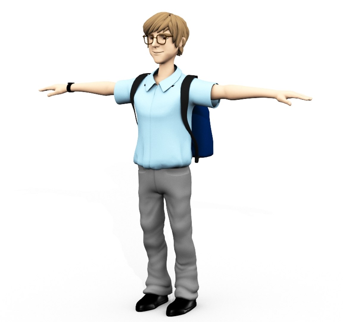 Nerdy Nerd School Kid Model - TurboSquid 1463722