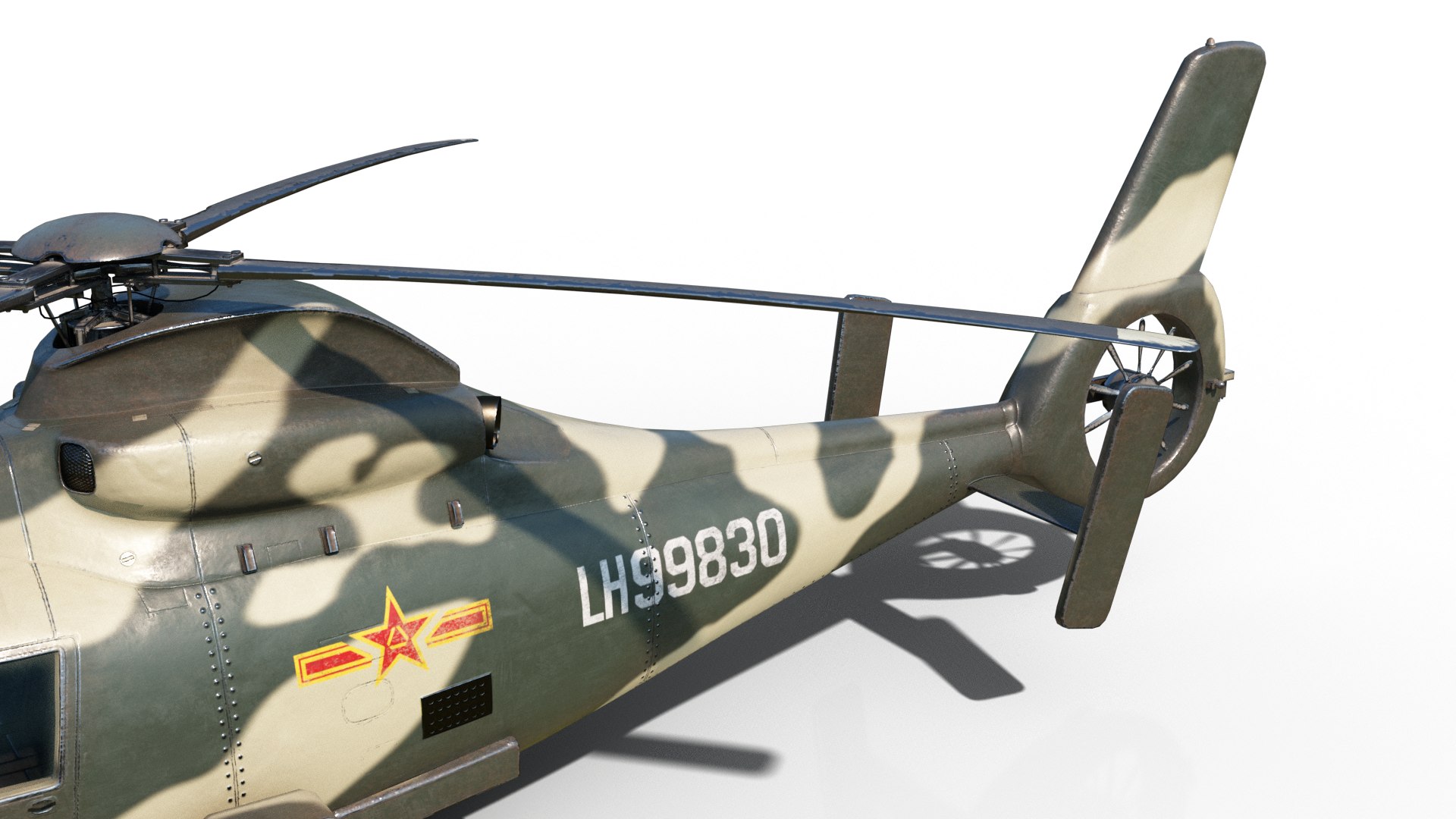PBR 3 Coatings Chinese Z9 WZ-9 Gunship Z-9 Helicopter 3D - TurboSquid ...
