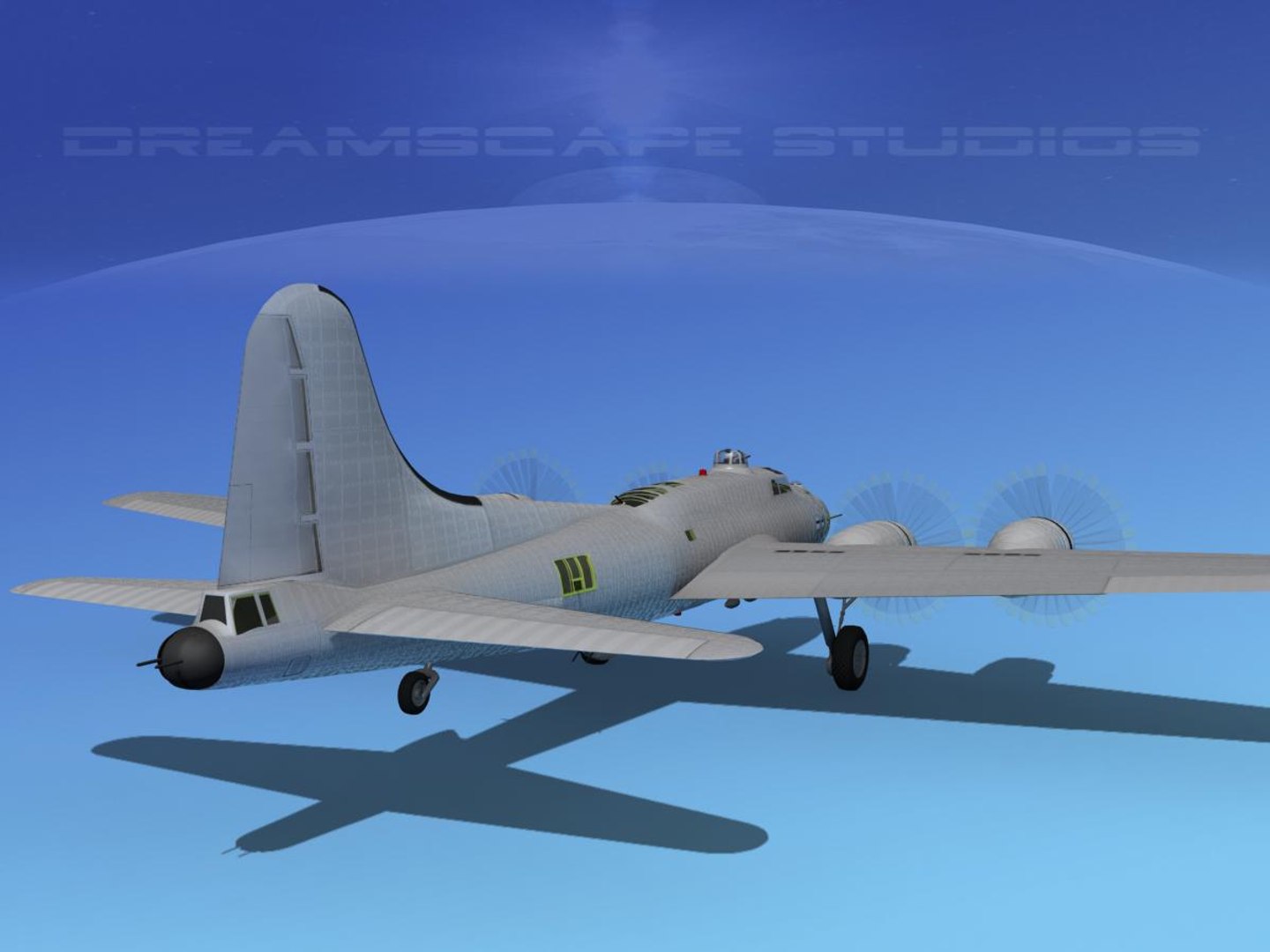 B-17 Boeing Bomber B-17f 3d Model