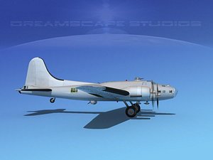 b-17 boeing bomber b-17f 3d model