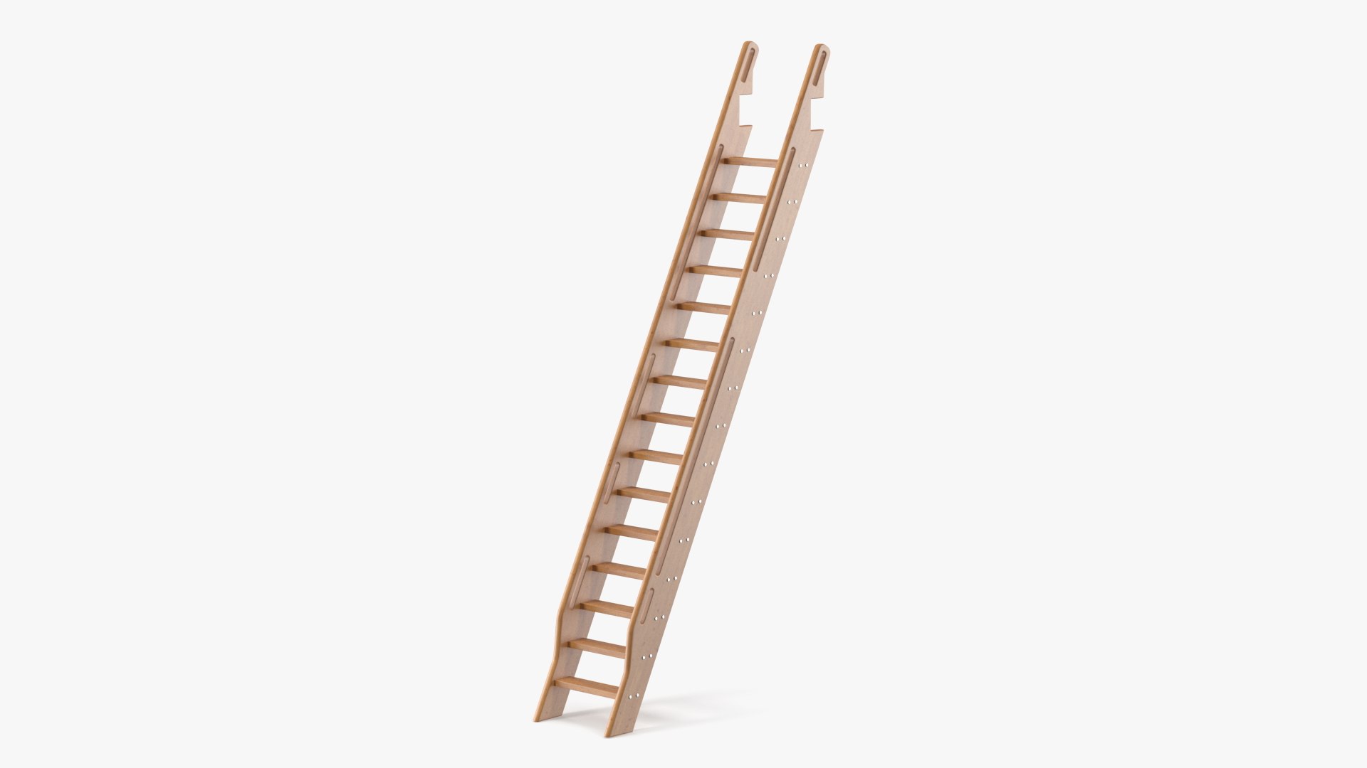 Wooden Ladder 3D model preview