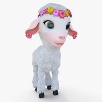 Cartoon Girl Lamb