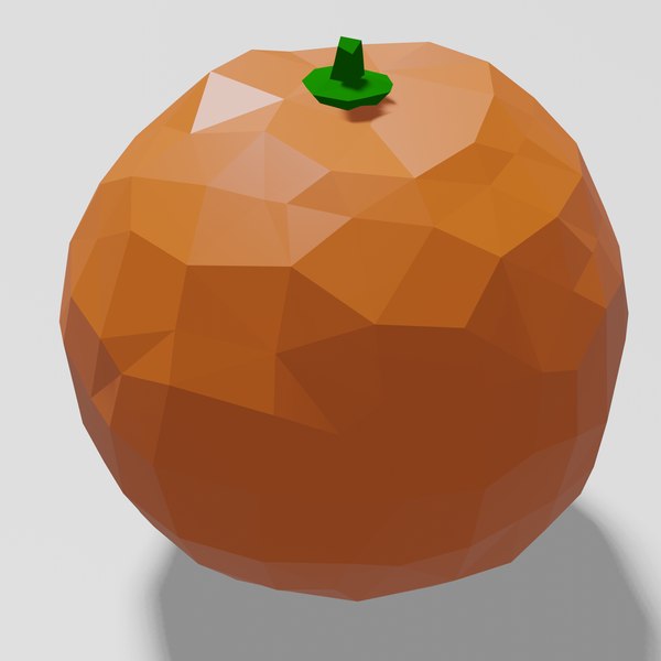 modelo 3d Naranja de baja poli - TurboSquid 2211152
