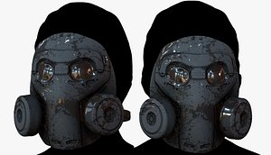 3D Gas mask respirator scifi futuristic model 3D model