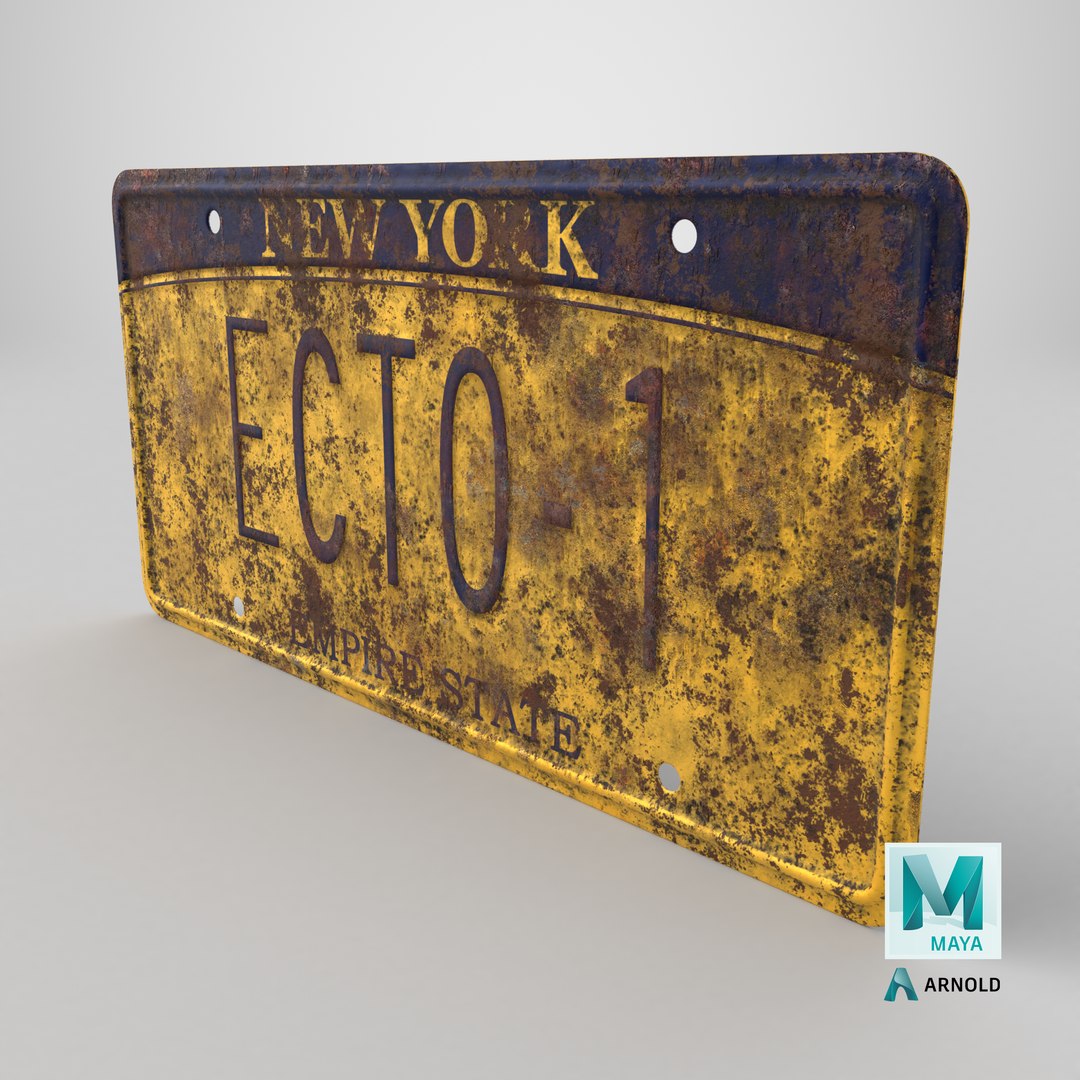 Ghostbusters License Plate Ecto-1 Yellow Old 3D model https://p.turbosquid.com/ts-thumb/ZD/vR01jy/7w/stemcell_maya_arnold_render/png/1778086927/1920x1080/fit_q87/2c1a75866663ce74b0b5adae6ca245c0b08e4c9a/stemcell_maya_arnold_render.jpg