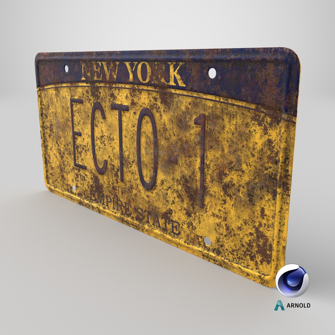 Ghostbusters License Plate Ecto-1 Yellow Old 3D model https://p.turbosquid.com/ts-thumb/ZD/vR01jy/Gm/stemcell_cinema_4d_arnold_render/png/1778086932/1920x1080/fit_q87/392914a9681a370a7b7d9212c7221ce0758e325b/stemcell_cinema_4d_arnold_render.jpg