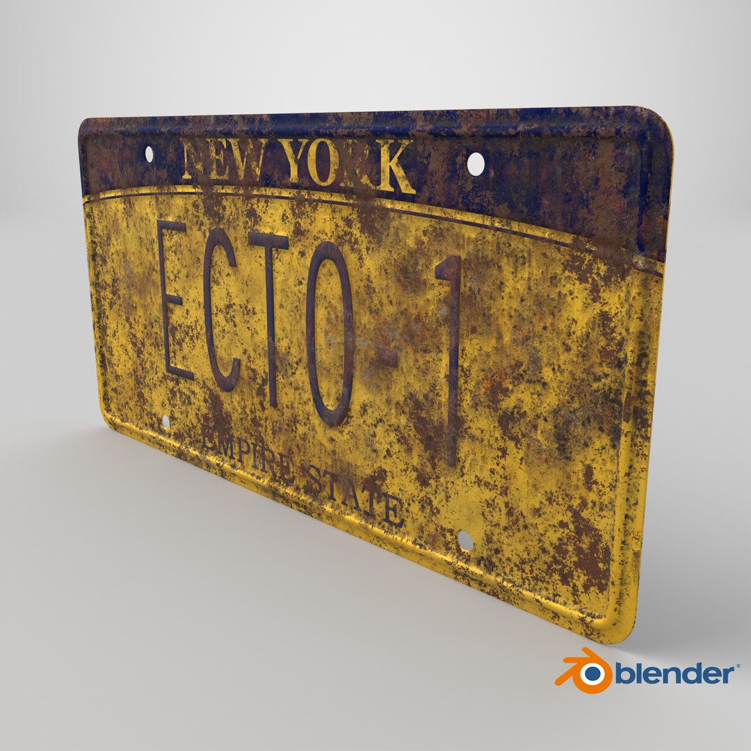 Ghostbusters License Plate Ecto-1 Yellow Old 3D model https://p.turbosquid.com/ts-thumb/ZD/vR01jy/eH/stemcell_blender_cycles_render/png/1778086925/1920x1080/fit_q87/6ec0effbec89ffbe0c8d973091e21ca5258bc973/stemcell_blender_cycles_render.jpg