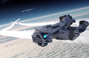 3D dropship scifi
