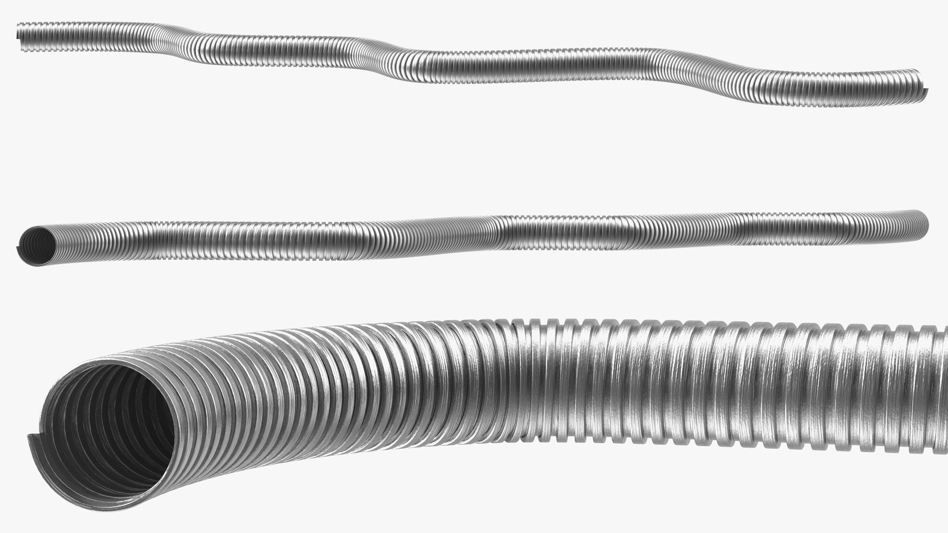 Galvanized Steel Flexible Conduit Rigged For Maya 3D - TurboSquid 2215055