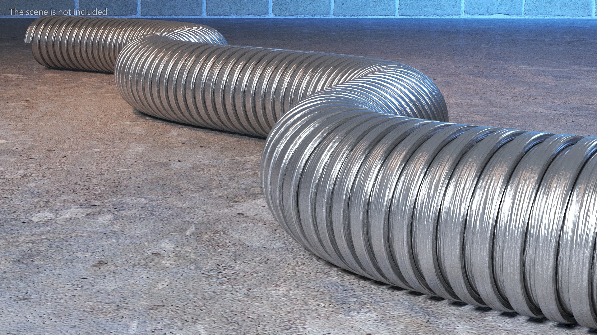 Galvanized Steel Flexible Conduit Rigged For Maya 3D - TurboSquid 2215055