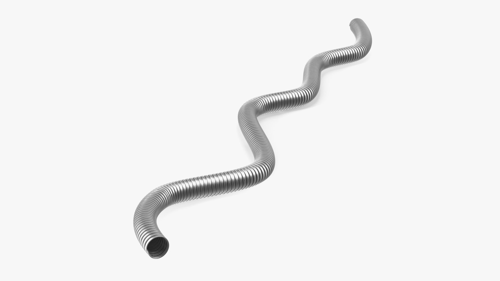 Galvanized Steel Flexible Conduit Rigged for Maya 3D model preview
