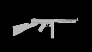 thompson m1a1 gun 3D model