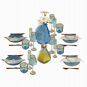 set handmade tarlini home 3D model